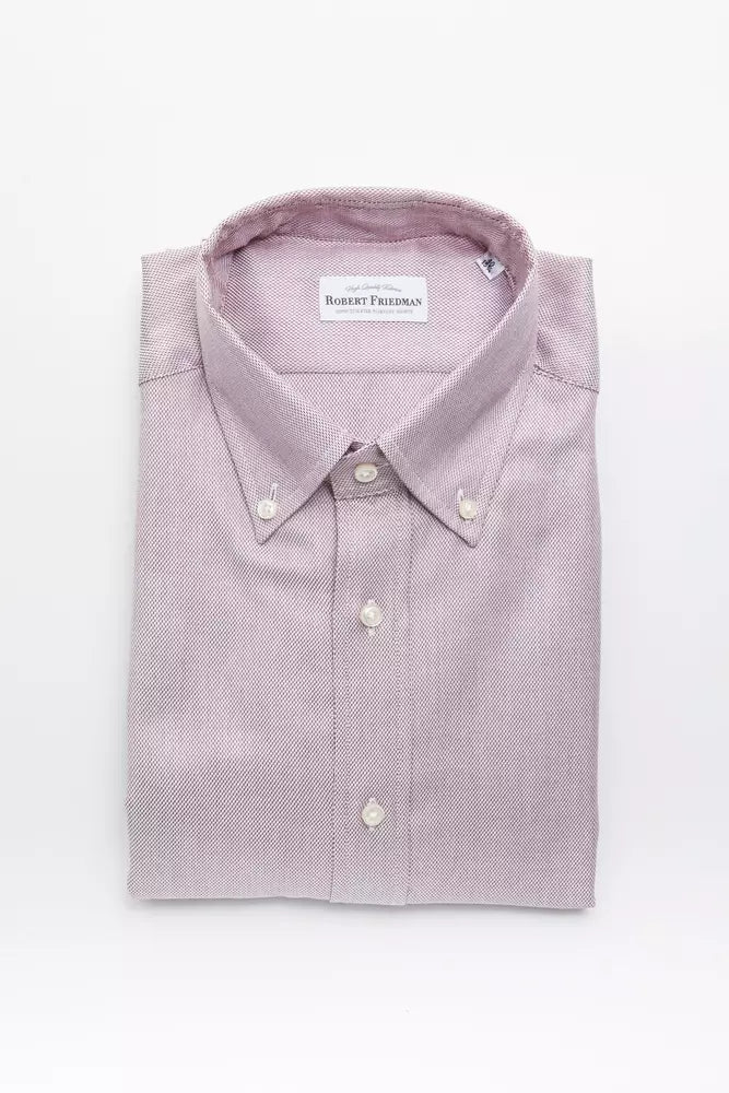Robert Friedman Red Cotton Men Shirt -   -  Robert Friedman.