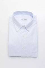Robert Friedman Light Blue Cotton Men Shirt -   -  Robert Friedman.