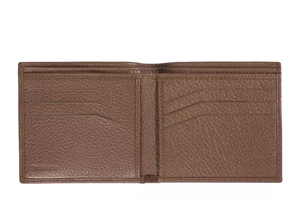 Trussardi Brown Leather Men Wallet -  Leather Wallet for Men -  Trussardi.