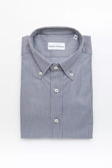 Robert Friedman Blue Cotton Men's Shirt -   -  Robert Friedman.
