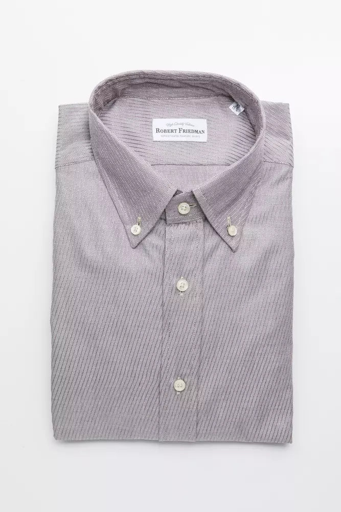 Robert Friedman Beige Cotton Men's Shirt -   -  Robert Friedman.