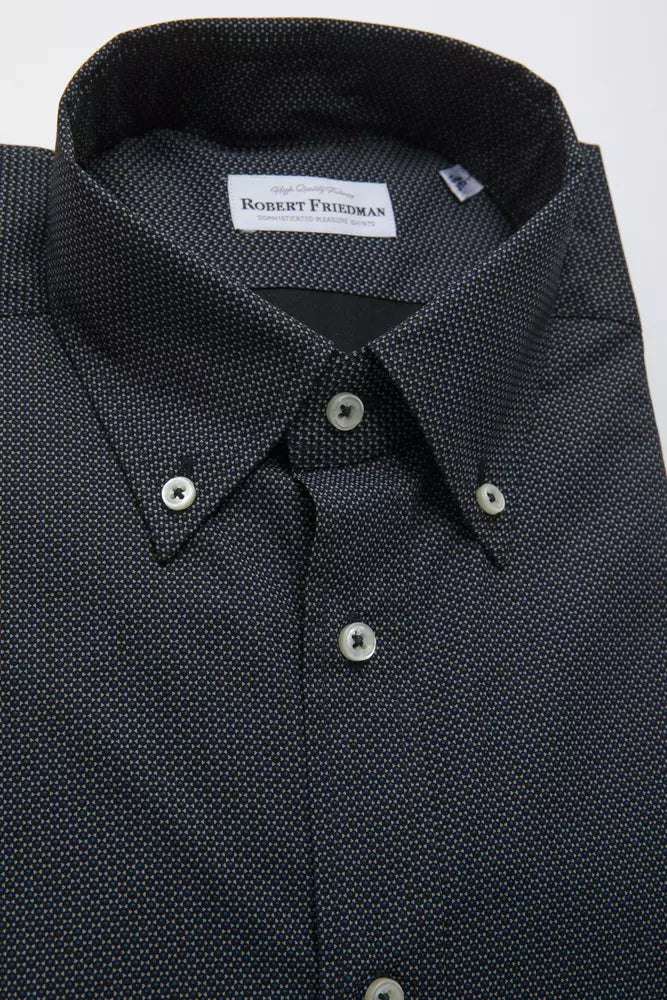 Robert Friedman Black Cotton Men's Shirt -   -  Robert Friedman.