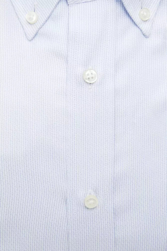 Robert Friedman Light Blue Cotton Men Shirt -   -  Robert Friedman.