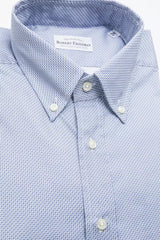 Robert Friedman Light Blue Cotton Men Shirt -   -  Robert Friedman.
