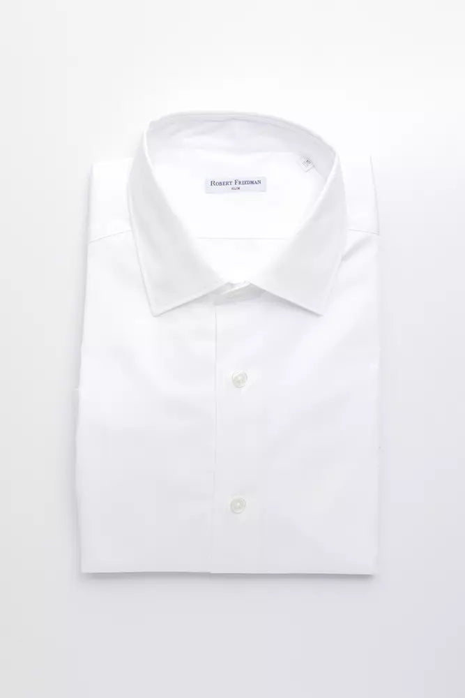 Robert Friedman White Cotton Men's Shirt -   -  Robert Friedman.
