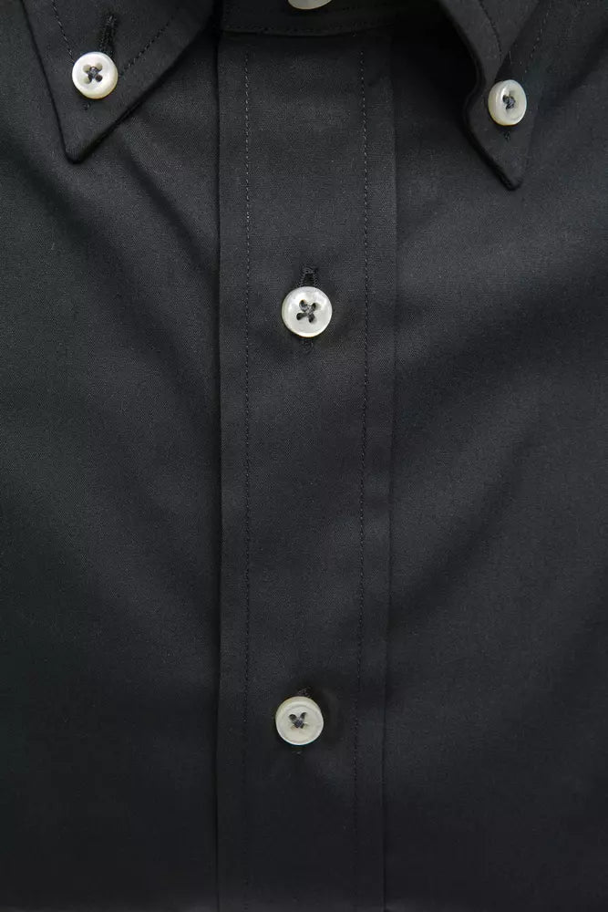 Robert Friedman Gray Cotton Men Shirt -   -  Robert Friedman.