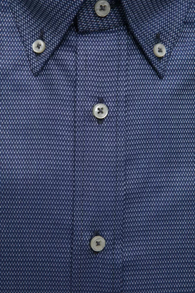 Robert Friedman Blue Cotton Men Shirt -   -  Robert Friedman.