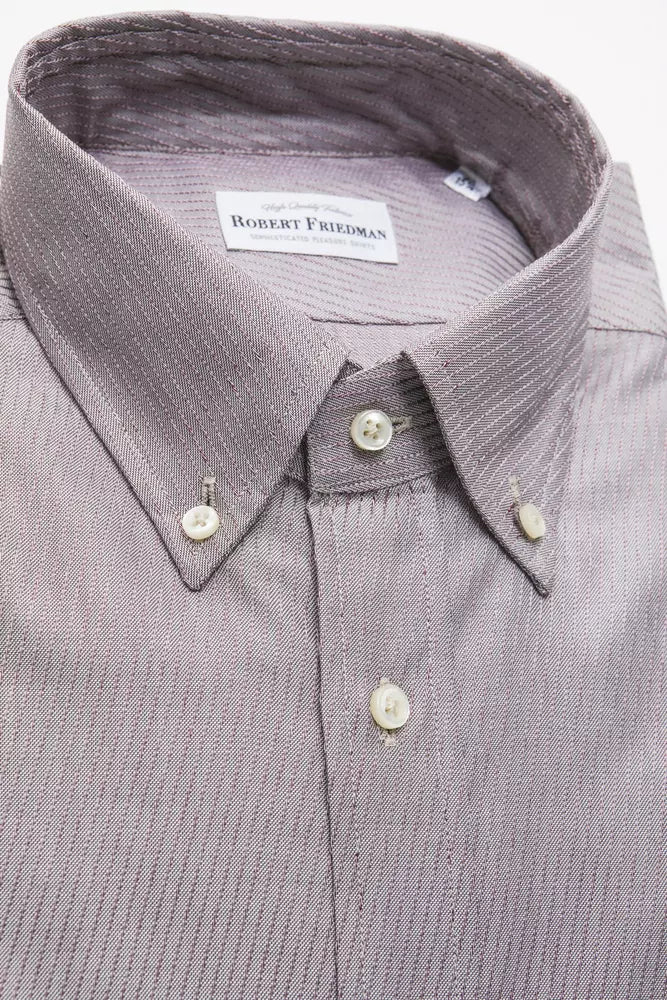 Robert Friedman Beige Cotton Men's Shirt -   -  Robert Friedman.