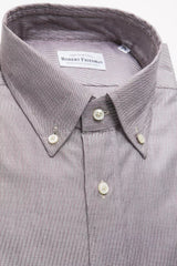 Robert Friedman Beige Cotton Men's Shirt -   -  Robert Friedman.