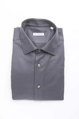 Robert Friedman Blue Cotton Men Shirt -   -  Robert Friedman.