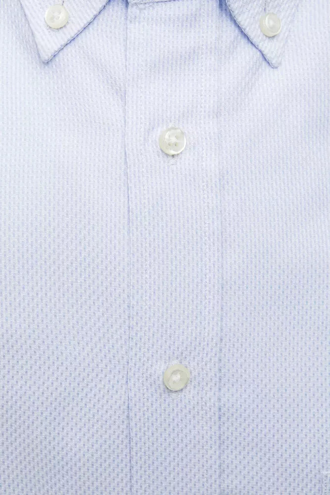 Robert Friedman Light Blue Cotton Men Shirt -   -  Robert Friedman.