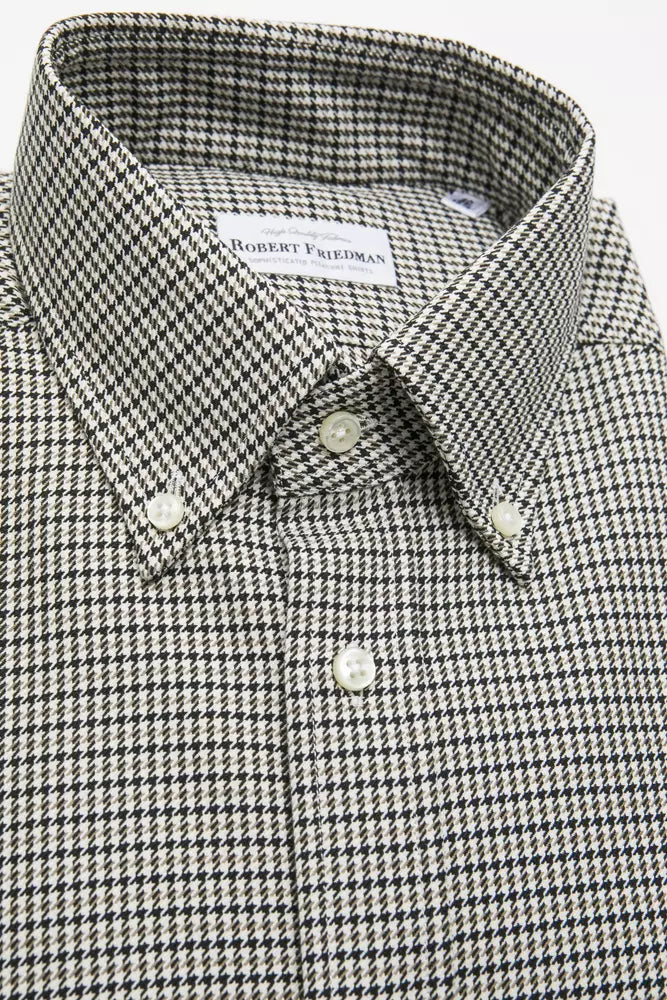 Robert Friedman Beige Cotton Men's Shirt -   -  Robert Friedman.