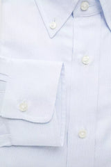 Robert Friedman Light Blue Cotton Men Shirt -   -  Robert Friedman.