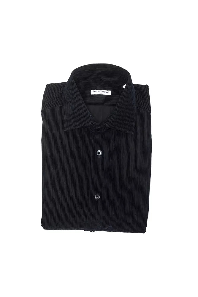 Robert Friedman Black Cotton Men Shirt -   -  Robert Friedman.