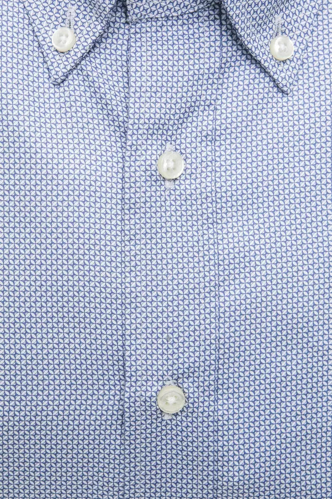 Robert Friedman Light Blue Cotton Men Shirt -   -  Robert Friedman.