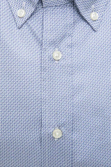 Robert Friedman Light Blue Cotton Men Shirt -   -  Robert Friedman.