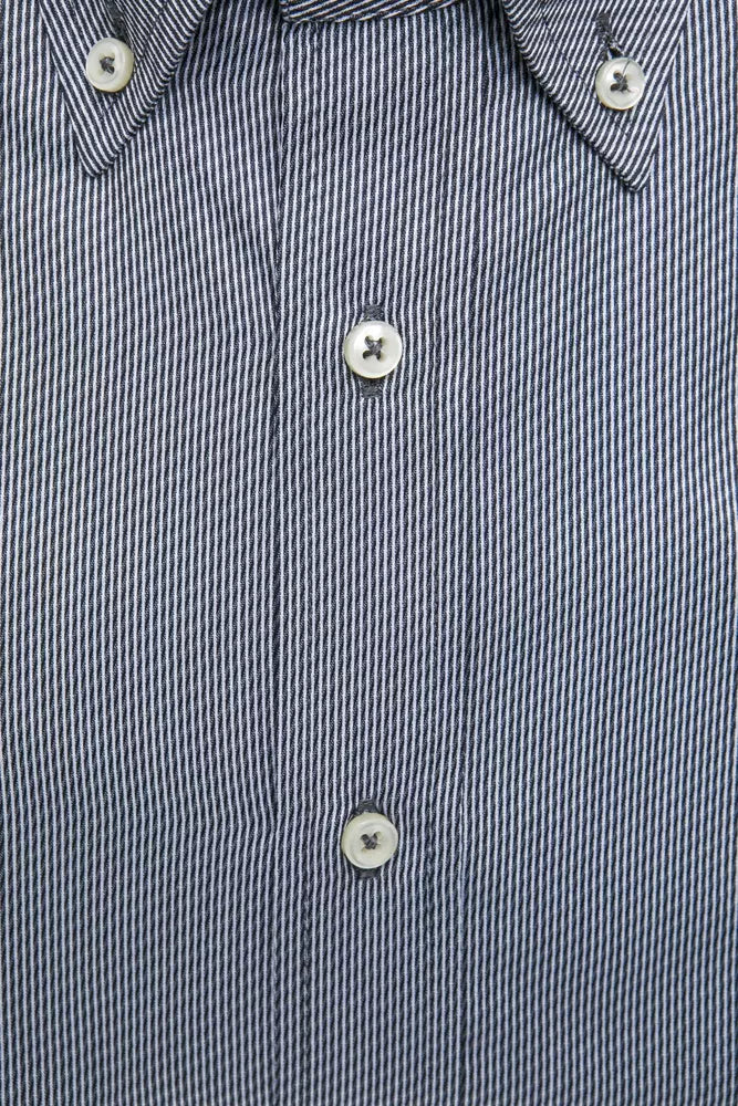 Robert Friedman Blue Cotton Men's Shirt -   -  Robert Friedman.