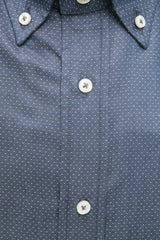 Robert Friedman Blue Cotton Men Shirt -   -  Robert Friedman.