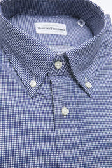 Robert Friedman Blue Cotton Men Shirt -   -  Robert Friedman.