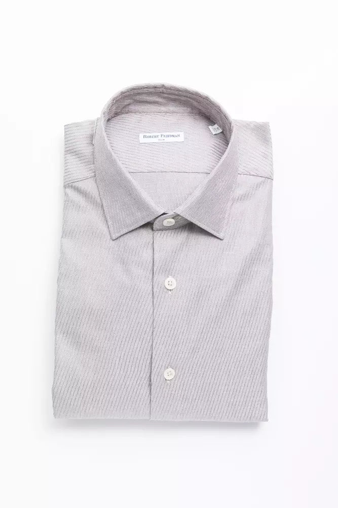Robert Friedman Beige Cotton Men Shirt -   -  Robert Friedman.
