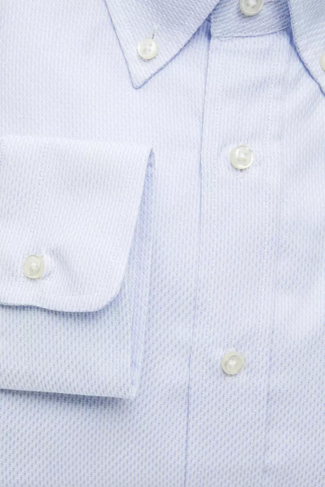 Robert Friedman Light Blue Cotton Men Shirt -   -  Robert Friedman.