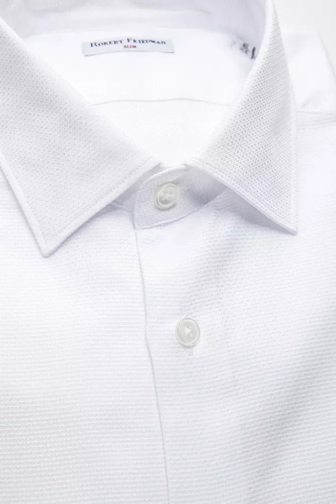 Robert Friedman White Cotton Men's Shirt -   -  Robert Friedman.
