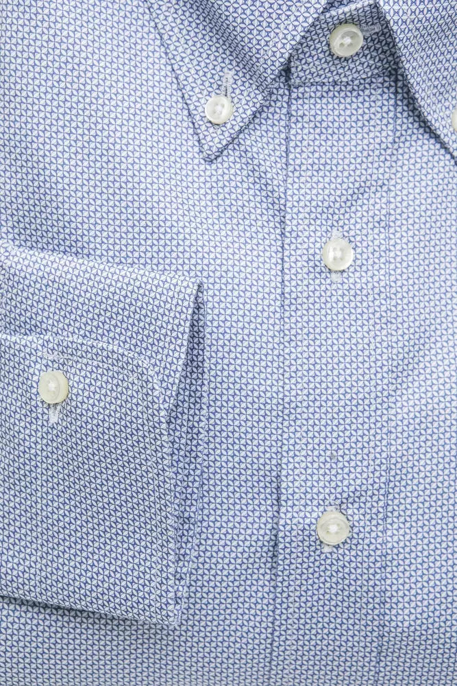 Robert Friedman Light Blue Cotton Men Shirt -   -  Robert Friedman.