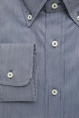 Robert Friedman Blue Cotton Men's Shirt -   -  Robert Friedman.