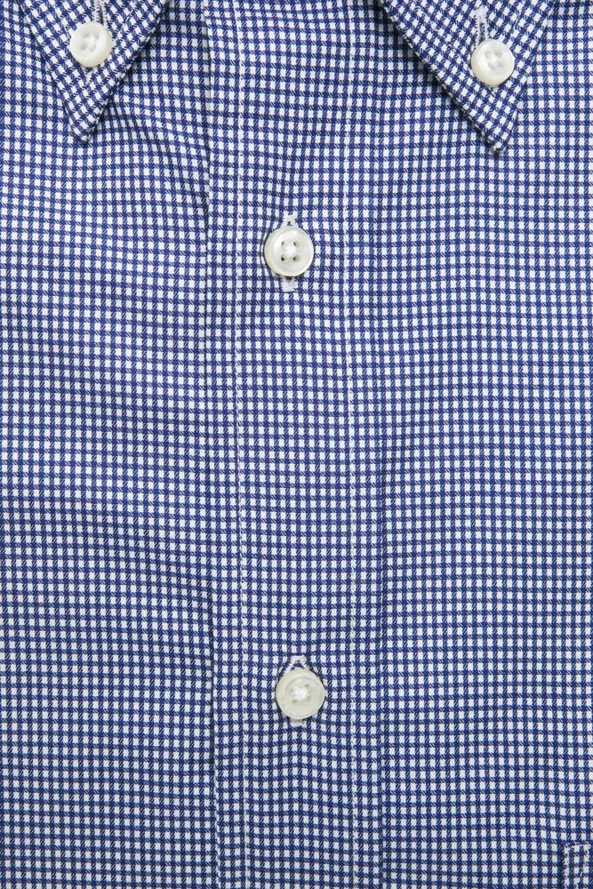 Robert Friedman Blue Cotton Men Shirt -   -  Robert Friedman.