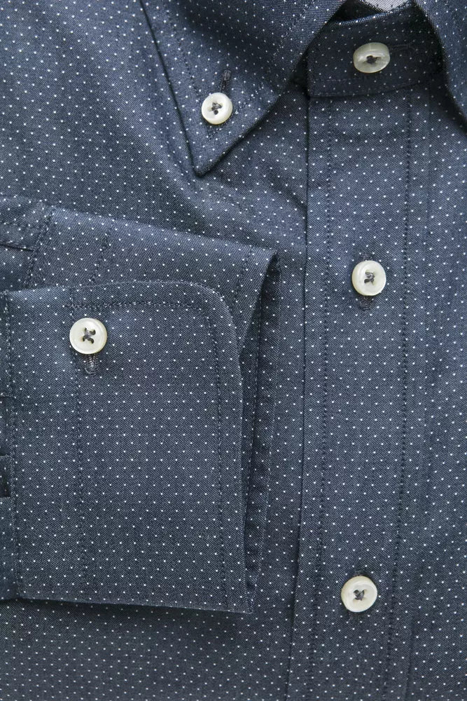 Robert Friedman Blue Cotton Men Shirt -   -  Robert Friedman.