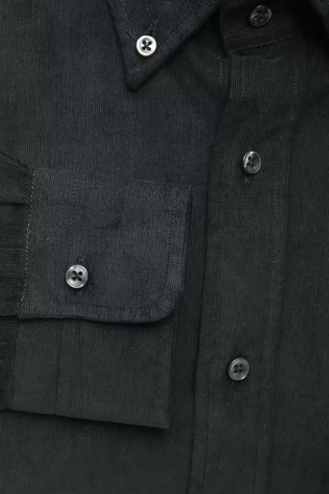 Robert Friedman Black Cotton Men's Shirt -   -  Robert Friedman.