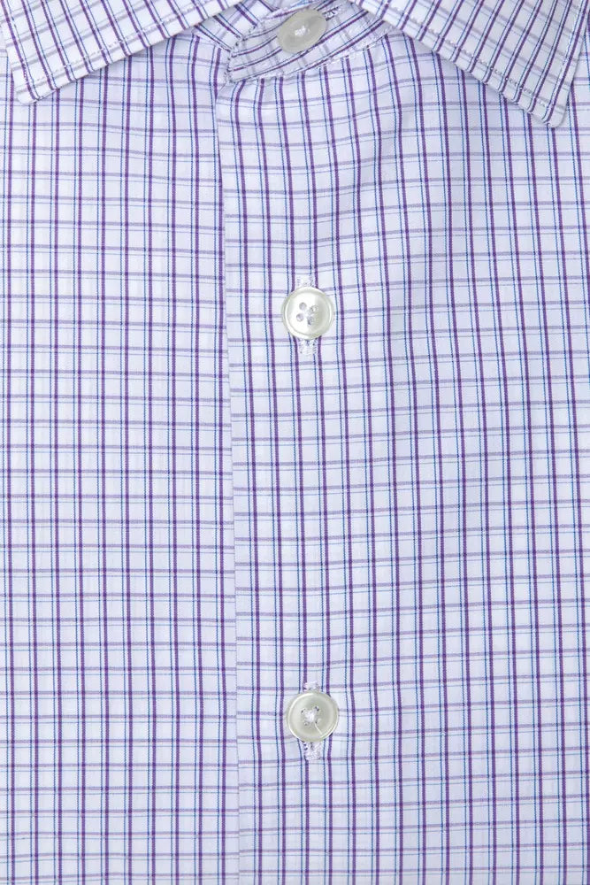 Robert Friedman Burgundy Cotton Men Shirt -   -  Robert Friedman.