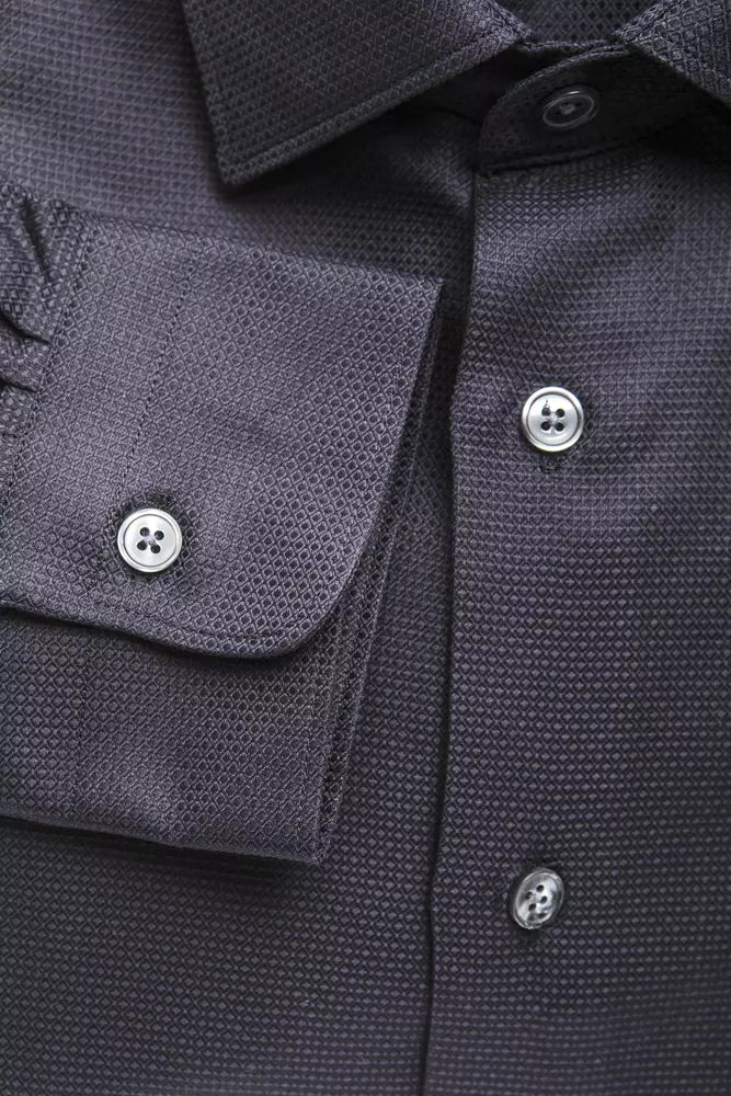 Robert Friedman Blue Cotton Men Shirt -   -  Robert Friedman.