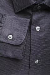 Robert Friedman Blue Cotton Men Shirt -   -  Robert Friedman.