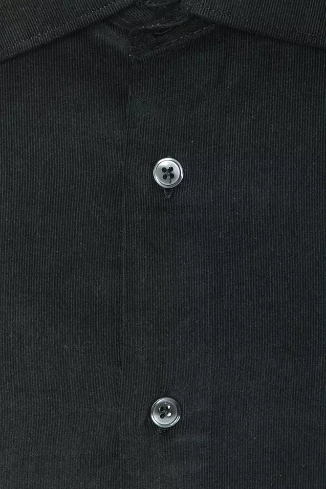 Robert Friedman Black Cotton Men Shirt -   -  Robert Friedman.