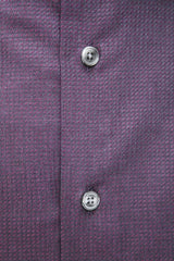 Robert Friedman Burgundy Cotton Men Shirt -   -  Robert Friedman.