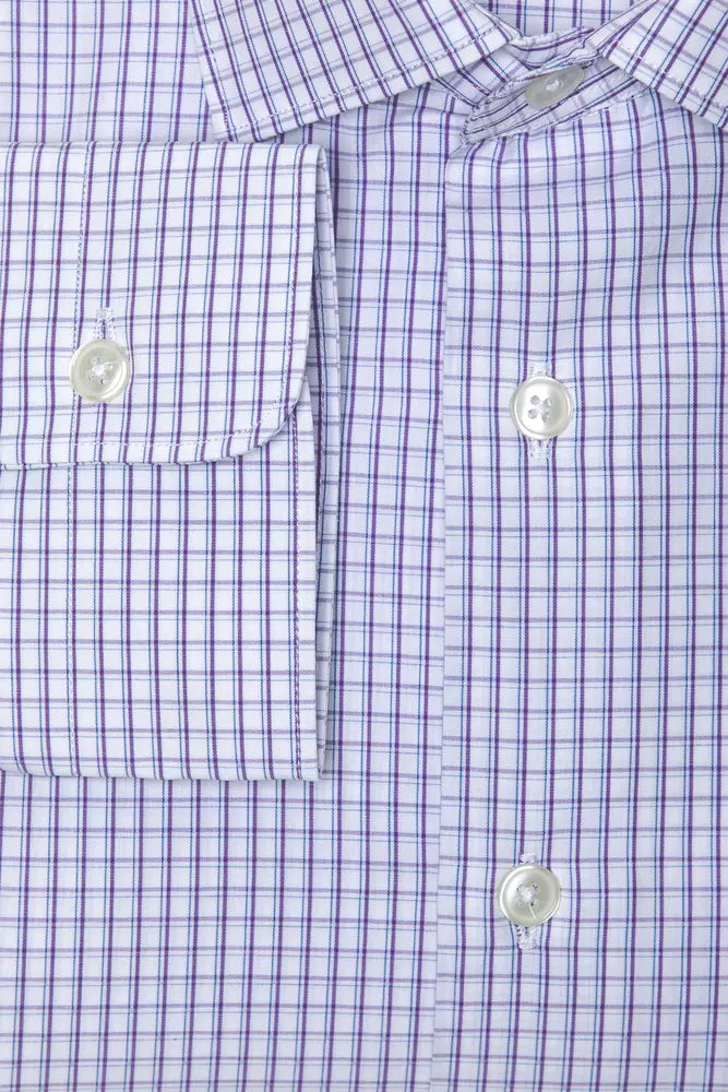 Robert Friedman Burgundy Cotton Men Shirt -   -  Robert Friedman.