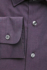 Robert Friedman Burgundy Cotton Men Shirt -   -  Robert Friedman.