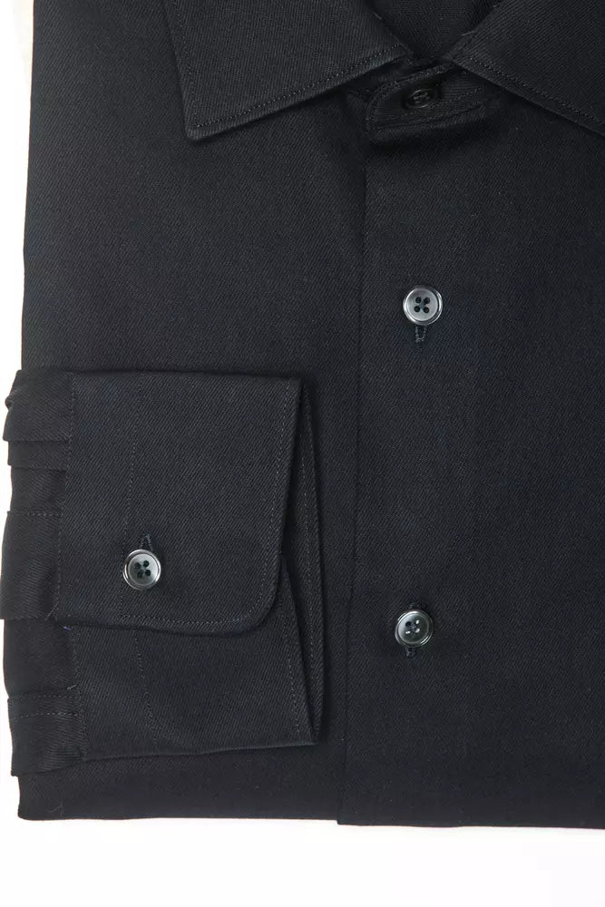 Robert Friedman Black Cotton Men Shirt -   -  Robert Friedman.