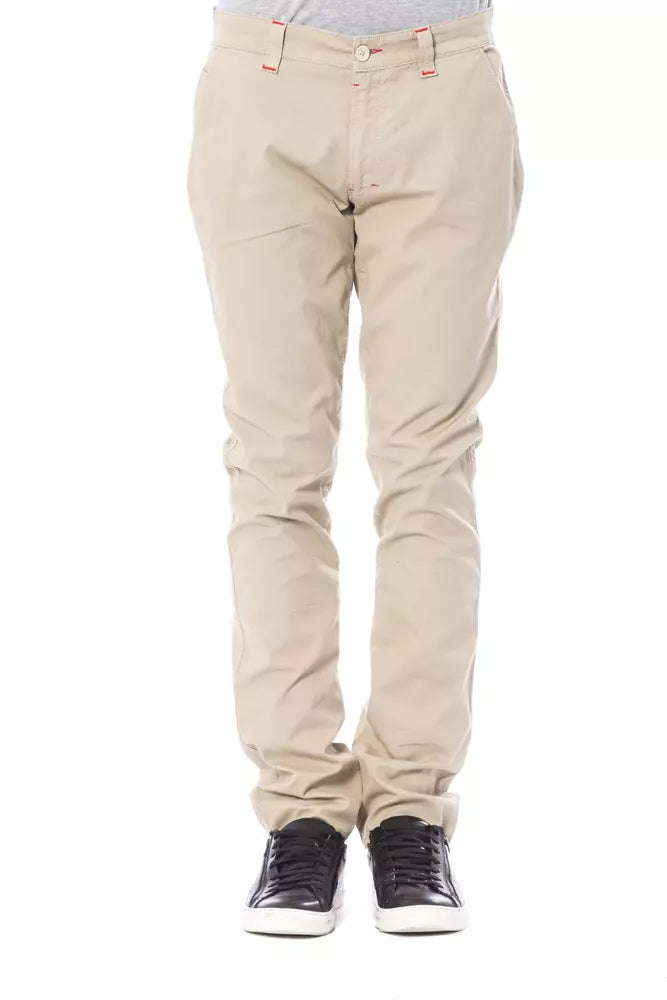Verri Beige Cotton Men Chino Pant -   -  Verri.