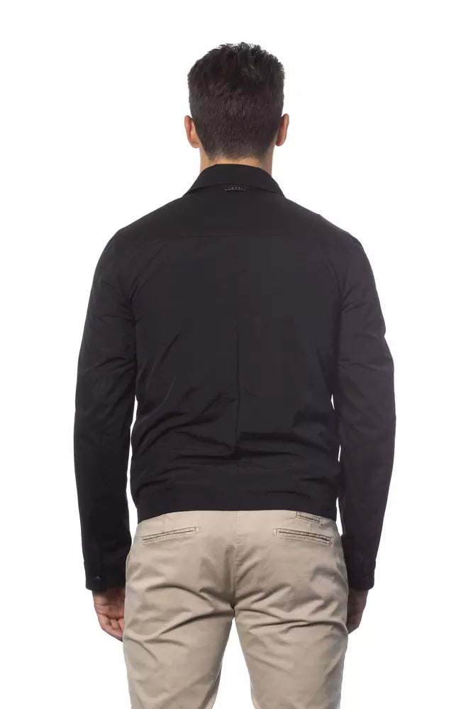 Verri Black Cotton Men Bomber Jacket -   -  Verri.