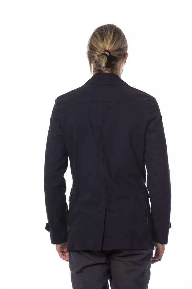 Verri Blue Cotton Men Blazer -   -  Verri.