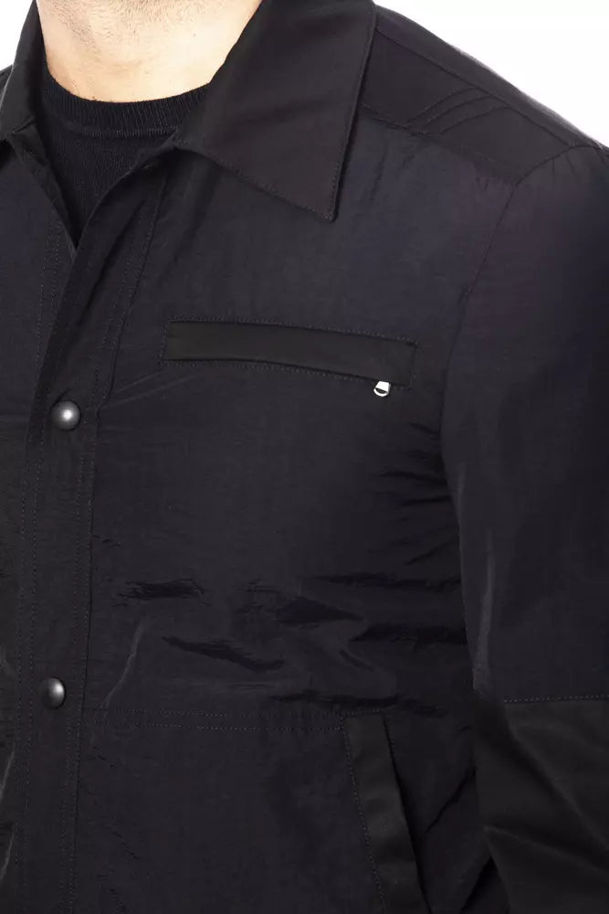 Verri Black Cotton Men Bomber Jacket -   -  Verri.