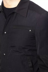Verri Black Cotton Men Bomber Jacket -   -  Verri.