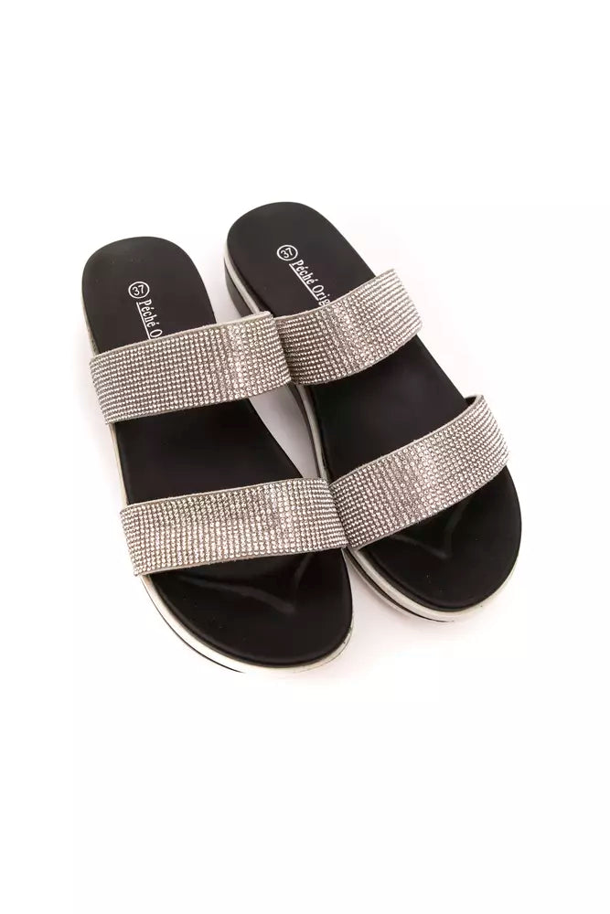 Péché Originel Silver Textile Women Sandal -   -  Péché Originel.