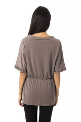 BYBLOS Gray Polyester Women T-Shirt -   -  BYBLOS.