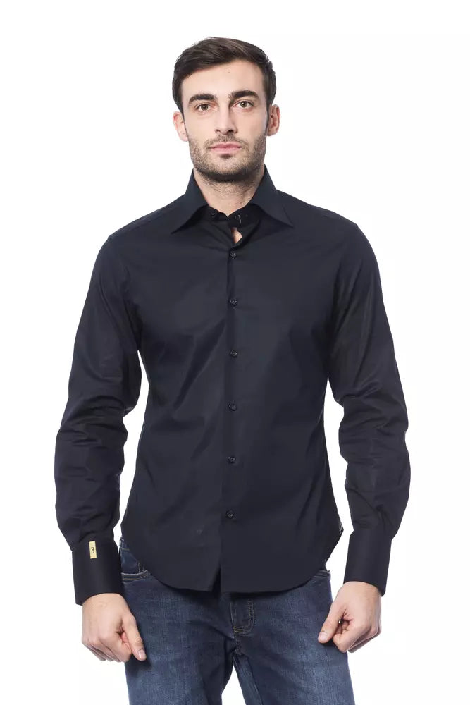 Billionaire Italian Couture Blue Cotton Men Shirt -   -  Billionaire Italian Couture.