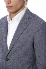 Verri Elegant Blue Single Breasted Blazer -   -  Verri.