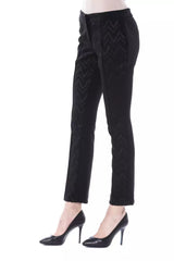 BYBLOS Black Marabou Women Pants -   -  BYBLOS.