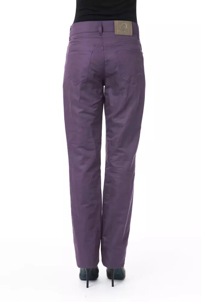 BYBLOS Purple Cotton Women Pant -   -  BYBLOS.